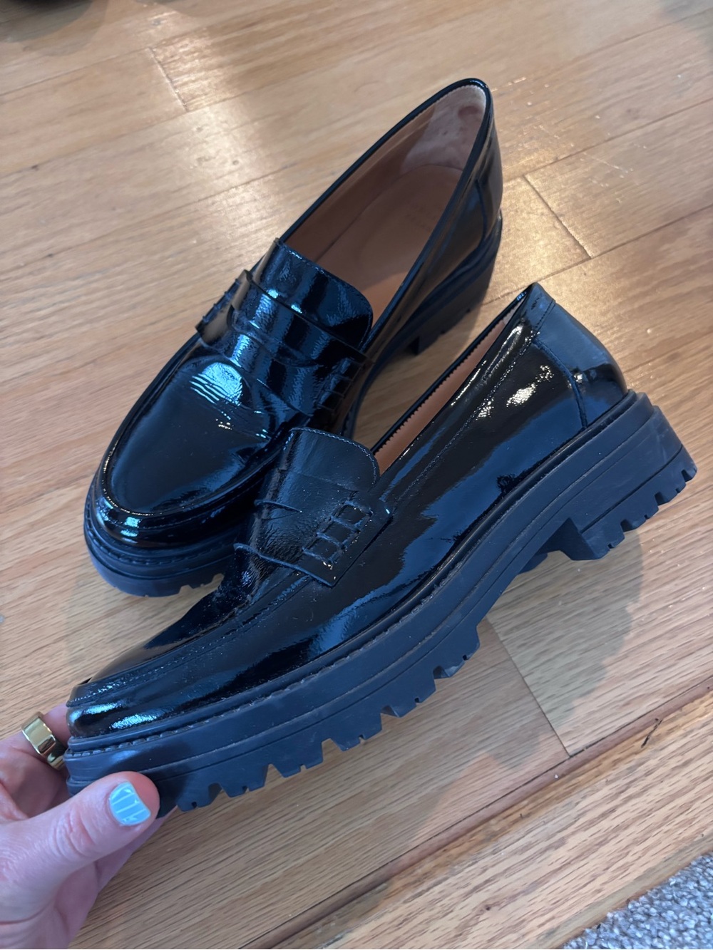 EUC Sézane Albane Loafers in Patent Black Size 9/40 - Picture 8 of 15